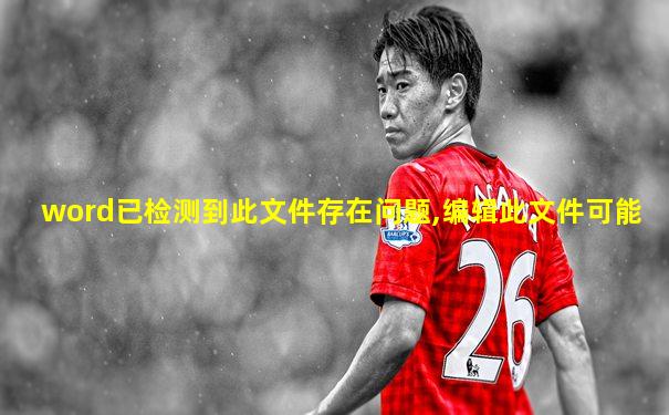 word已检测到此文件存在问题,编辑此文件可能