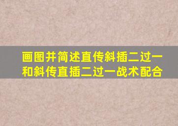 画图并简述直传斜插二过一和斜传直插二过一战术配合